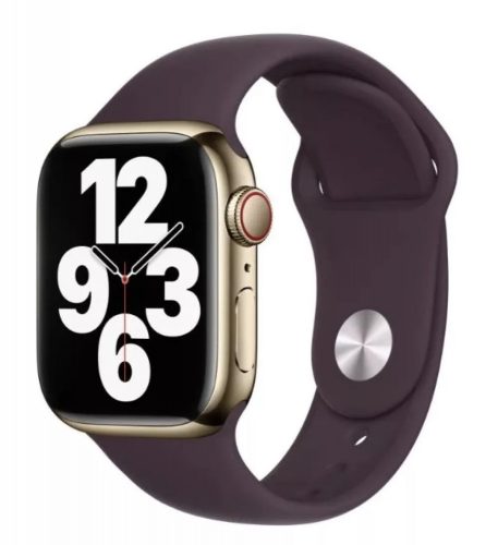 Apple Watch sötét meggypiros szilikon szíj 38/40/41/42MM (Series 10 2024) S/M