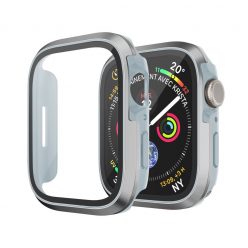   Apple Watch szürke alumínium védőtok edzett üveggel 41MM