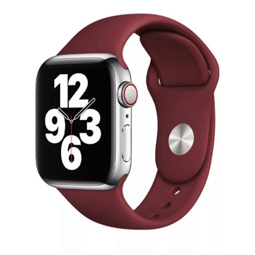 Apple Watch bordó szilikon szíj 42MM (Series 1-3)/44/45/46/49MM S/M