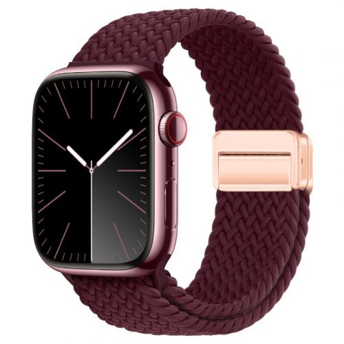 Apple Watch bordó fonott szíj 42MM (Series 1-3)/44/45/46/49MM