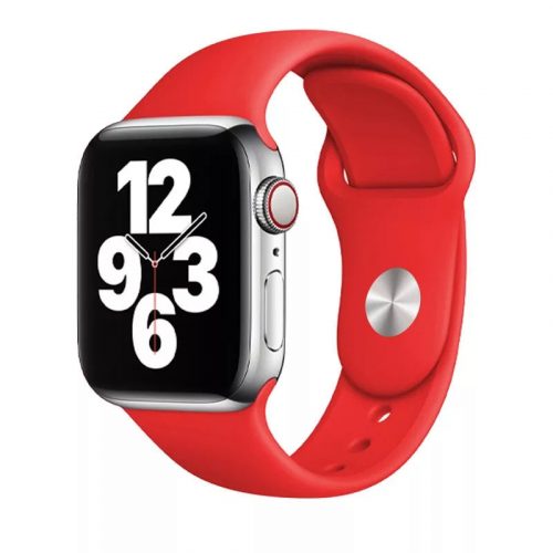 Apple Watch piros szilikon szíj 38/40/41/42MM (Series 10 2024) S/M