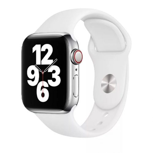 Apple Watch fehér szilikon szíj 42MM (Series 1-3)/44/45/46/49MM S/M