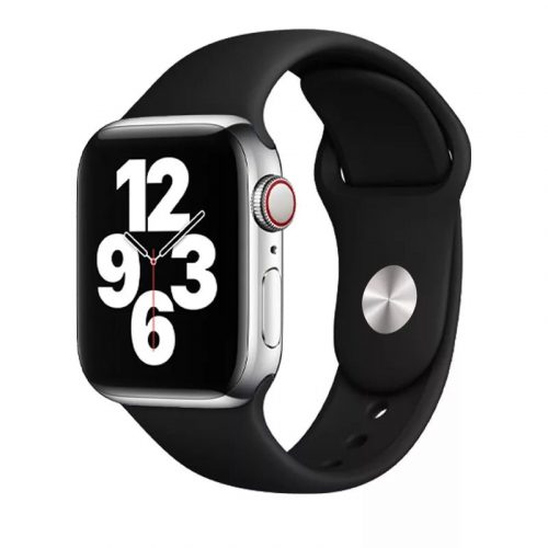 Apple Watch fekete szilikon szíj 38/40/41/42MM (Series 10 2024) S/M