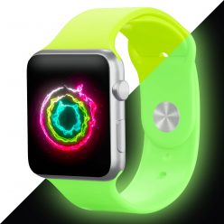   Apple Watch zöld sötétben világítós szilikon szíj 38/40/41/42MM (Series 10 2024) M/L