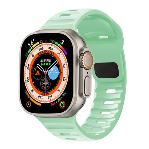 Apple Watch világos zöld szilikon sportpánt 42MM (Series 1-3)/44/45/46/49MM