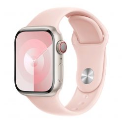   Apple Watch világos rózsaszín szilikon szíj 38/40/41/42MM (Series 10 2024) M/L