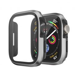   Apple Watch szürke-fekete alumínium védőtok edzett üveggel 40MM