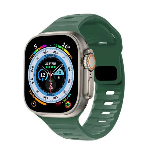 Apple Watch zöld szilikon sportpánt 42MM (Series 1-3)/44/45/46/49MM