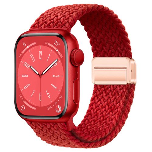 Apple Watch piros fonott szíj 38/40/41/42MM (Series 10 2024)