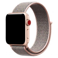   Apple Watch rózsakvarc tépőzáras szövetszíj 38/40/41/42MM (Series 10 2024)