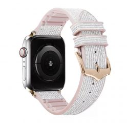   Apple Watch fehér csillogós szilikon szíj 38/40/41/42MM (Series 10 2024)