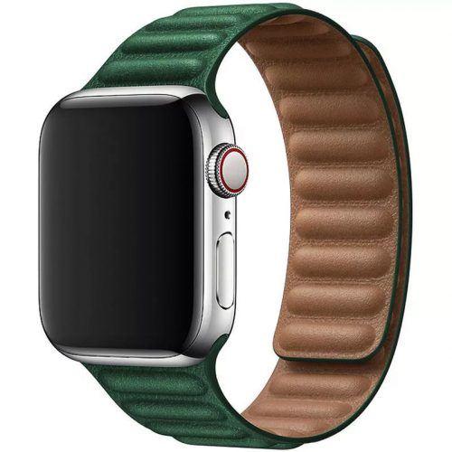 Apple Watch fenyőzöld bőrpánt 42MM (Series 1-3)/44/45/46/49MM