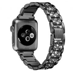   Apple Watch fekete diamond fémszíj 42MM (Series 1-3)/44/45/46/49MM