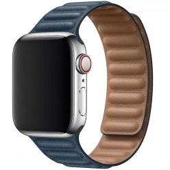   Apple Watch sötétkék bőrpánt 38/40/41/42MM (Series 10 2024)