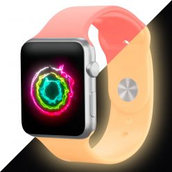   Apple Watch korall sötétben világítós szilikon szíj 38/40/41/42MM (Series 10 2024) M/L