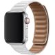 Apple Watch fehér bőrpánt 42MM (Series 1-3)/44/45/46/49MM