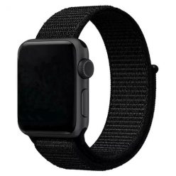   Apple Watch fekete tépőzáras szövetszíj 38/40/41/42MM (Series 10 2024)