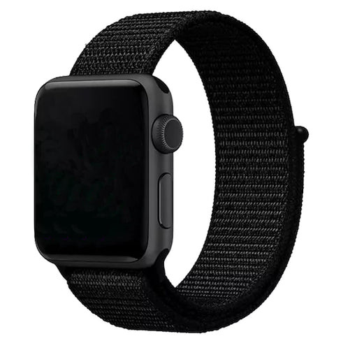 Apple Watch fekete tépőzáras szövetszíj 38/40/41/42MM (Series 10 2024)