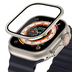   Apple Watch applikátoros üvegfólia titán színű kerettel 49MM