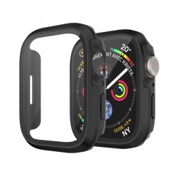 Apple Watch fekete alumínium védőtok edzett üveggel 41MM