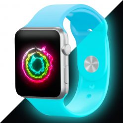   Apple Watch kék sötétben világítós szilikon szíj 38/40/41/42MM (Series 10 2024) M/L