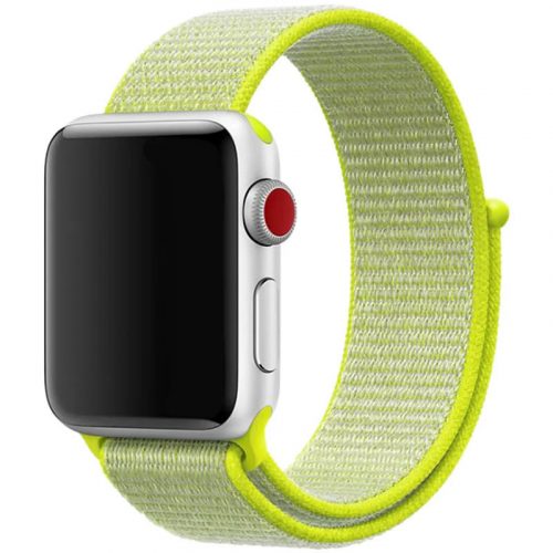 Apple Watch neonzöld tépőzáras szövetszíj 42MM (Series 1-3)/44/45/46/49MM