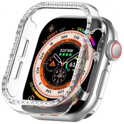 Apple Watch átlátszó köves védőkeret 46MM