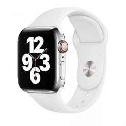   Apple Watch fehér szilikon szíj 38/40/41/42MM (Series 10 2024) S/M