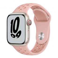   Apple Watch rózsaszín-púder sport szilikon szíj 38/40/41/42MM (Series 10 2024) S/M