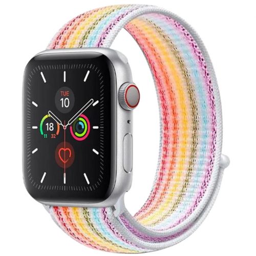 Apple Watch szivárvány tépőzáras szövetszíj 38/40/41/42MM (Series 10 2024)