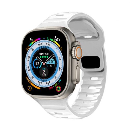 Apple Watch fehér szilikon sportpánt 42MM (Series 1-3)/44/45/46/49MM