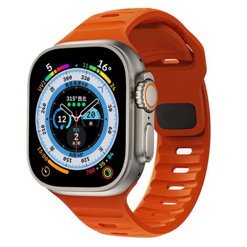 Apple Watch narancssárga szilikon sportpánt 42MM (Series 1-3)/44/45/46/49MM