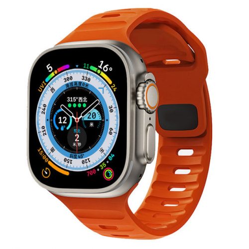 Apple Watch narancssárga szilikon sportpánt 38/40/41/42MM (Series 10 2024)