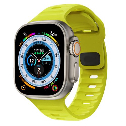 Apple Watch neonzöld szilikon sportpánt 42MM (Series 1-3)/44/45/46/49MM