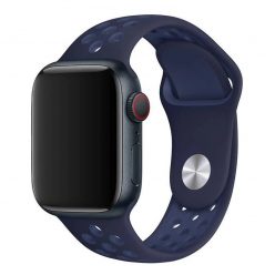   Apple Watch éjkék sport szilikon szíj 38/40/41/42MM (Series 10 2024) M/L