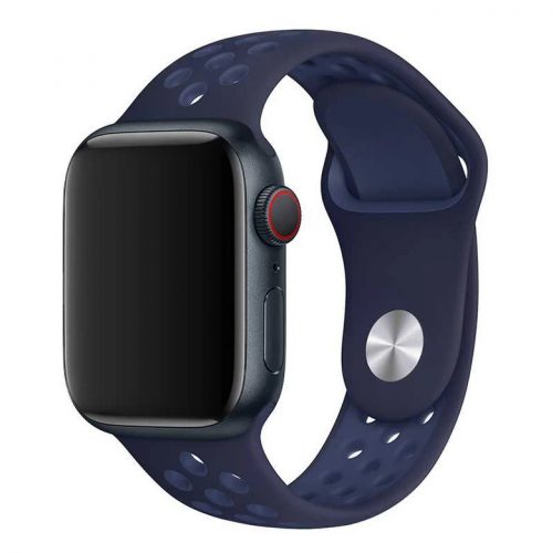 Apple Watch éjkék sport szilikon szíj 38/40/41/42MM (Series 10 2024) M/L