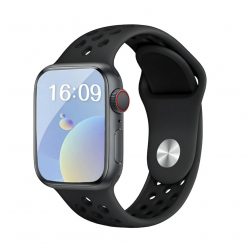   Apple Watch fekete sport szilikon szíj 38/40/41/42MM (Series 10 2024) M/L