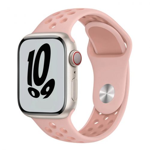 Apple Watch rózsaszín-púder sport szilikon szíj 42MM (Series 1-3)/44/45/46/49MM M/L